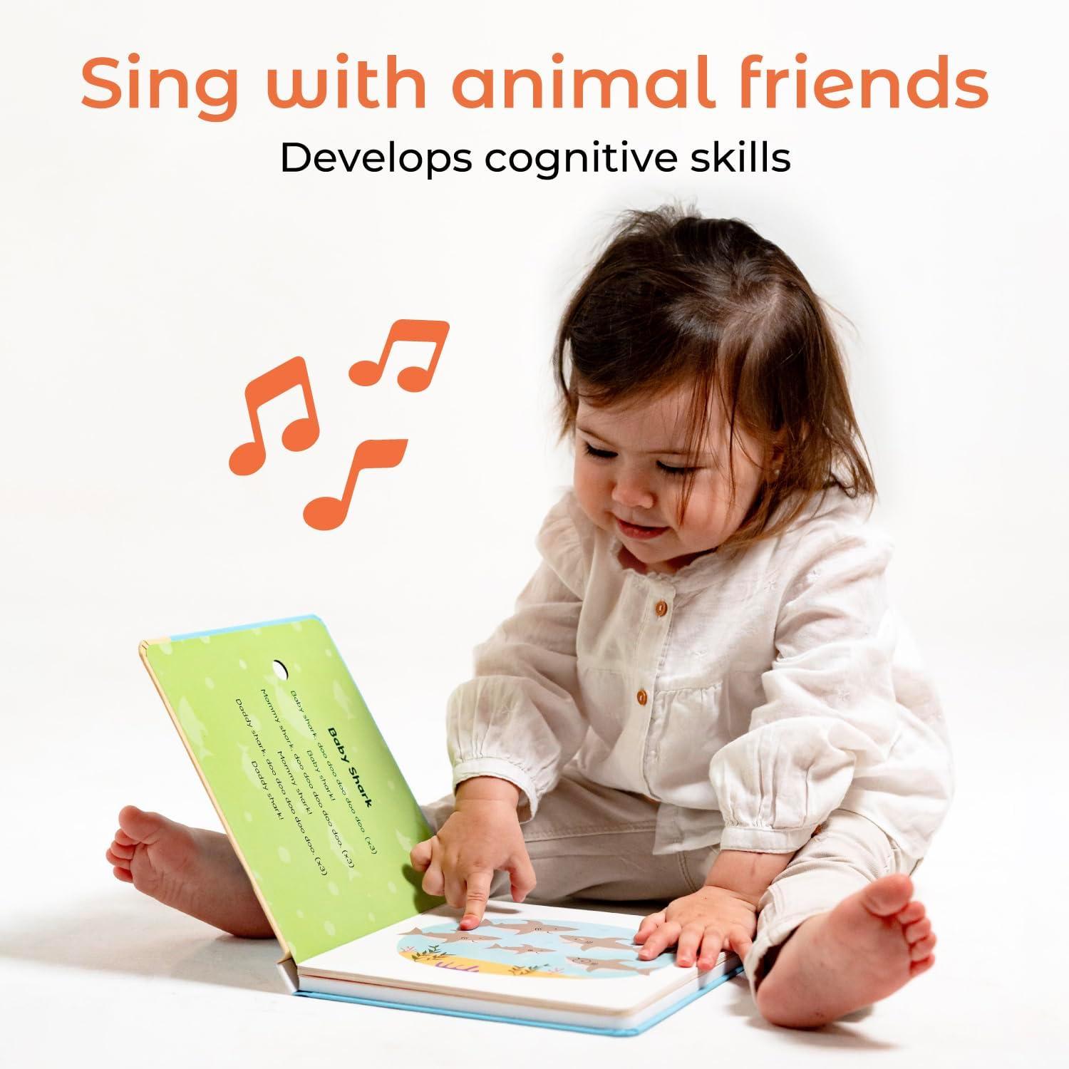 image:imageCalis Books Baby Shark Music Book for Toddlers 13 Years Old Animal Songs Musical Books Interactive Baby Sound Book Singing Toy for Children Girls Learning Song Toys for Toddler Boys