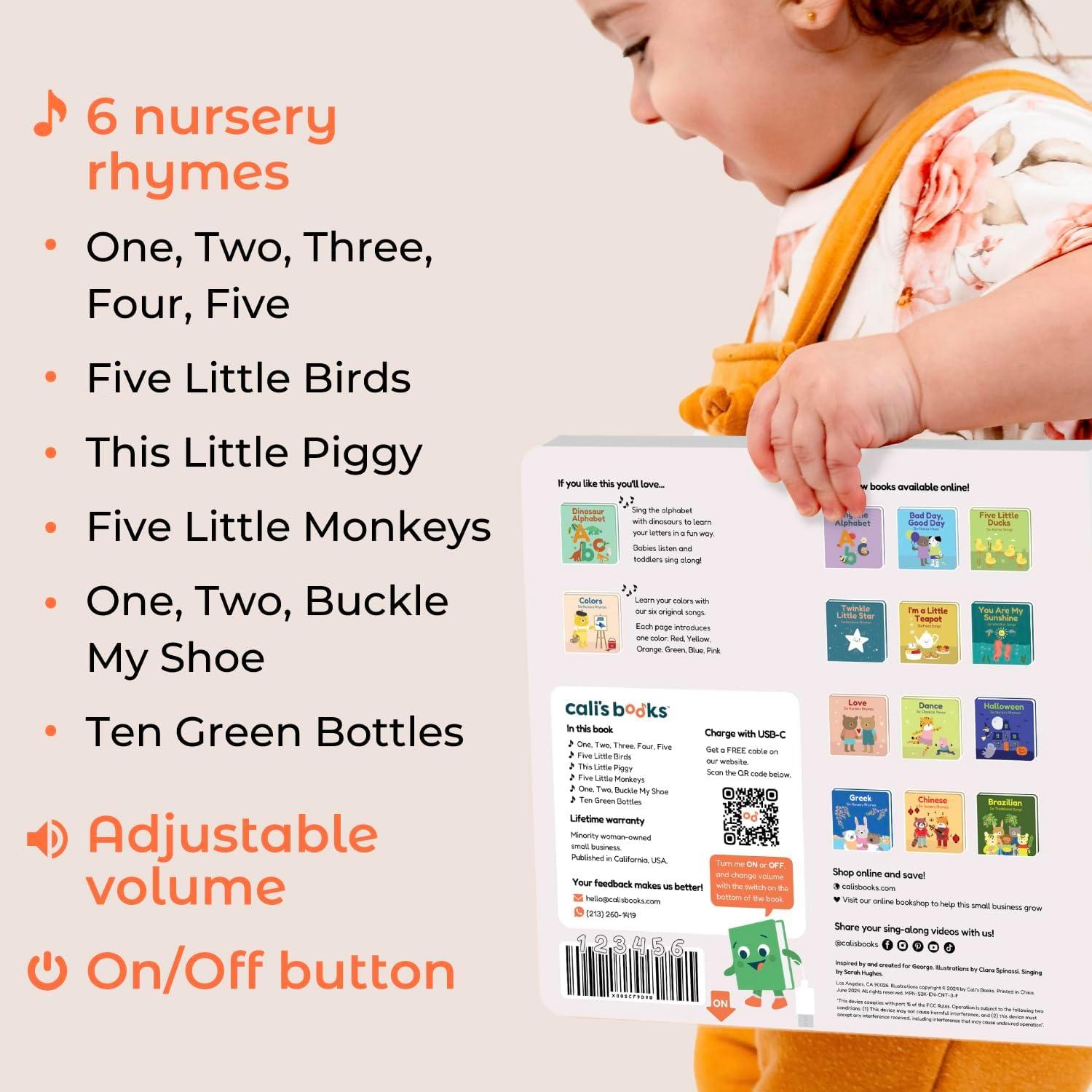 image:imageCalis Books Count amp Dinosaur Alphabet Bundle Educational Learning Toys for Toddlers Number Alphabet Music Book for 1 Year Old Toddler
