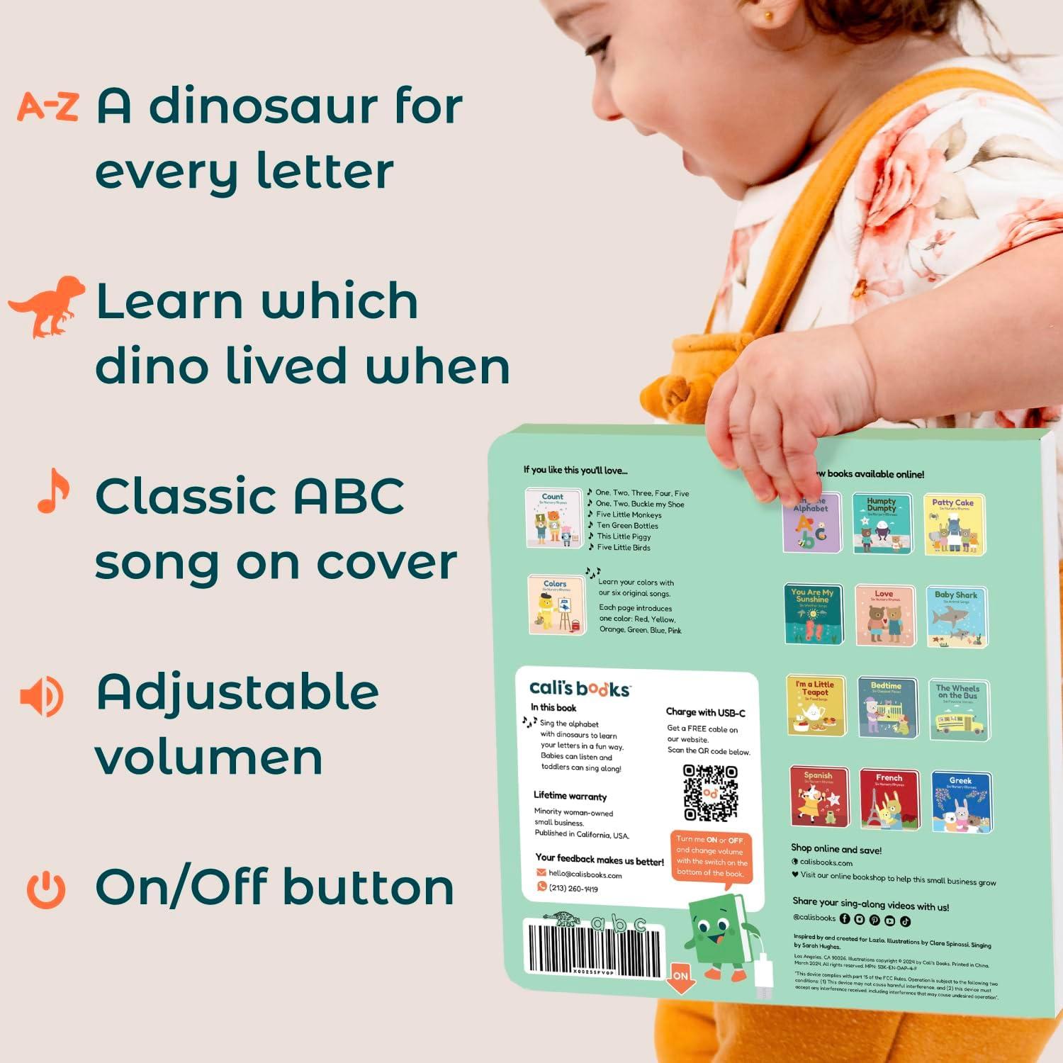 image:imageCalis Books Count amp Dinosaur Alphabet Bundle Educational Learning Toys for Toddlers Number Alphabet Music Book for 1 Year Old Toddler