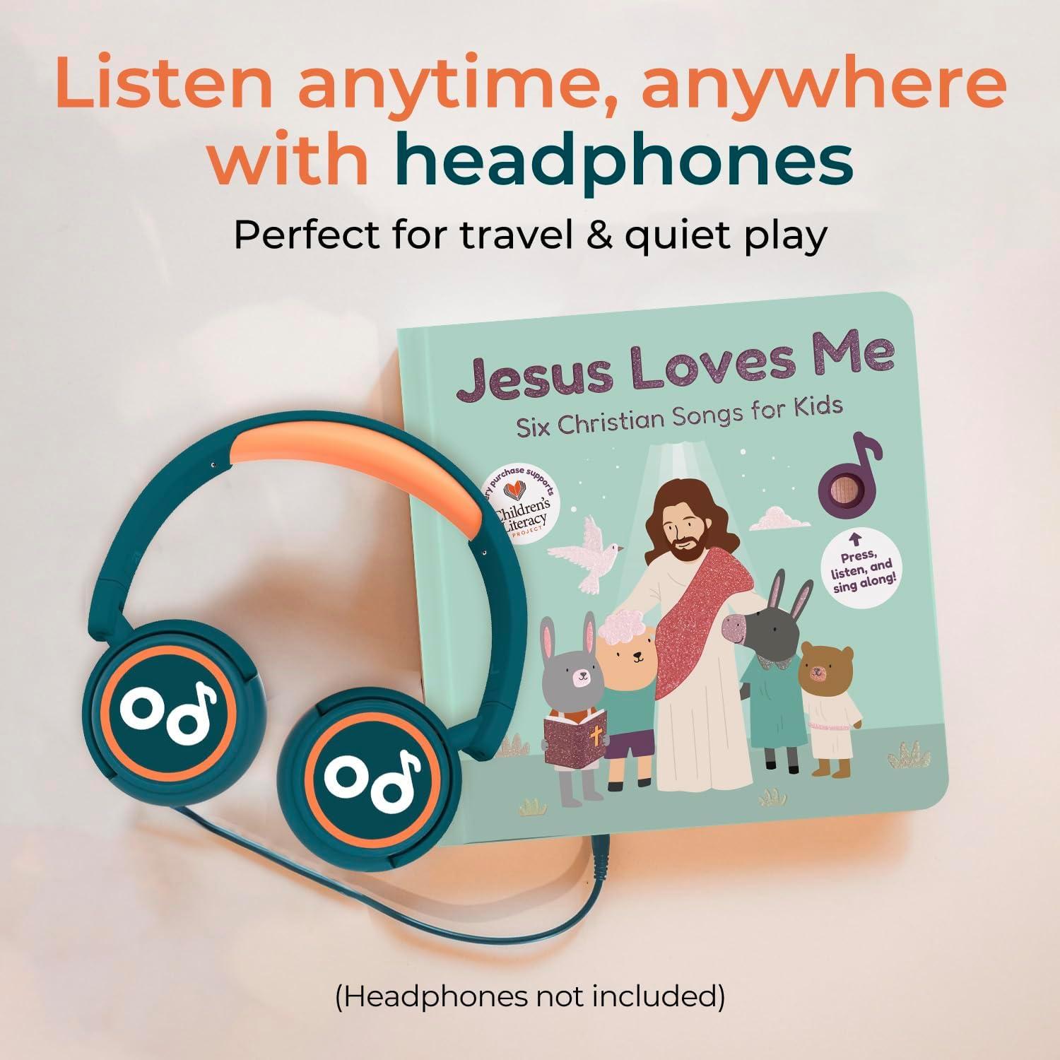 image:imageCalis Books Jesus Loves Me Music Book Toddlers 13 Years Old Christian Musical Book Headphone Jack Interactive Baby Sound Book Singing Toy Children Girls Learning Song Toy Toddler Boys