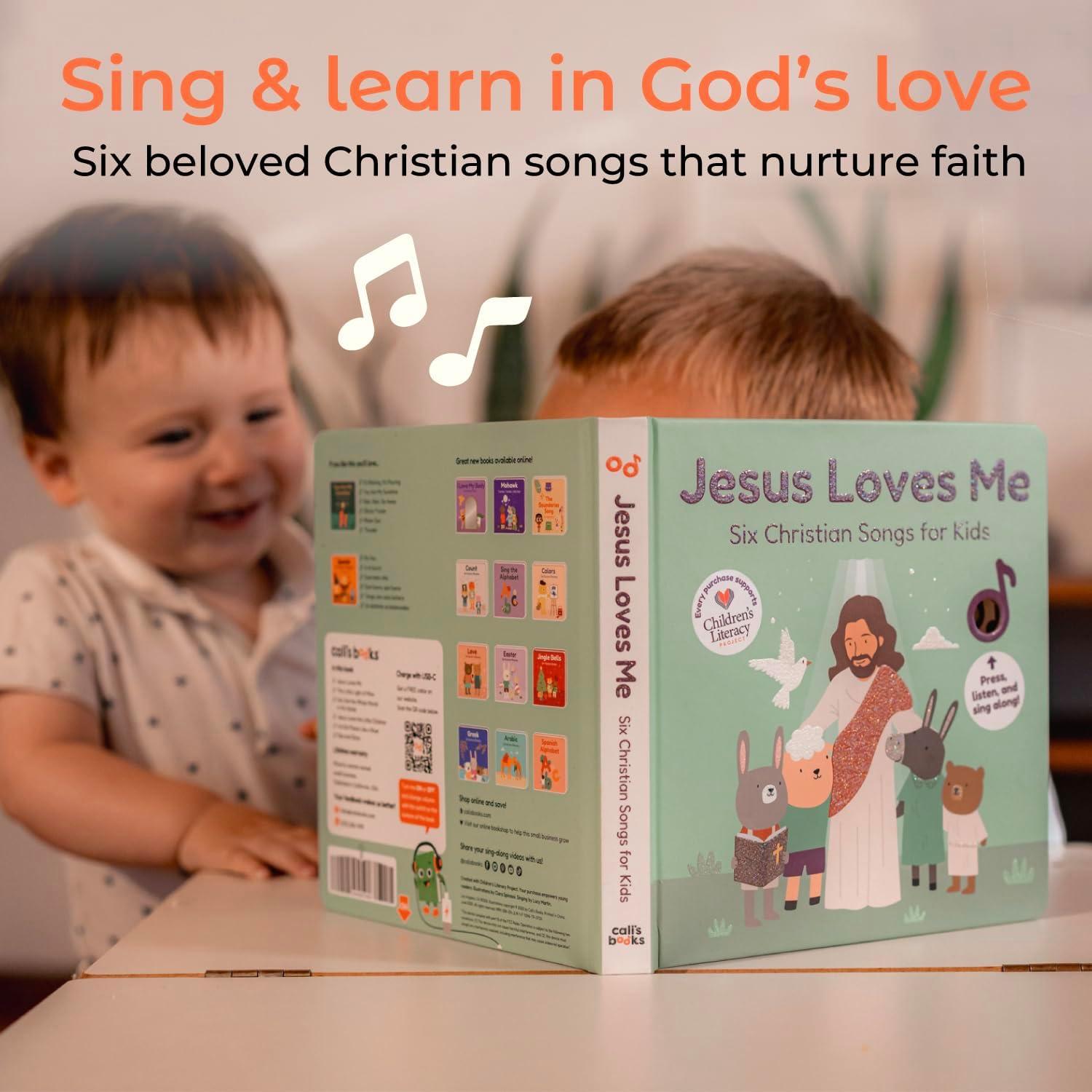 image:imageCalis Books Jesus Loves Me Music Book Toddlers 13 Years Old Christian Musical Book Headphone Jack Interactive Baby Sound Book Singing Toy Children Girls Learning Song Toy Toddler Boys