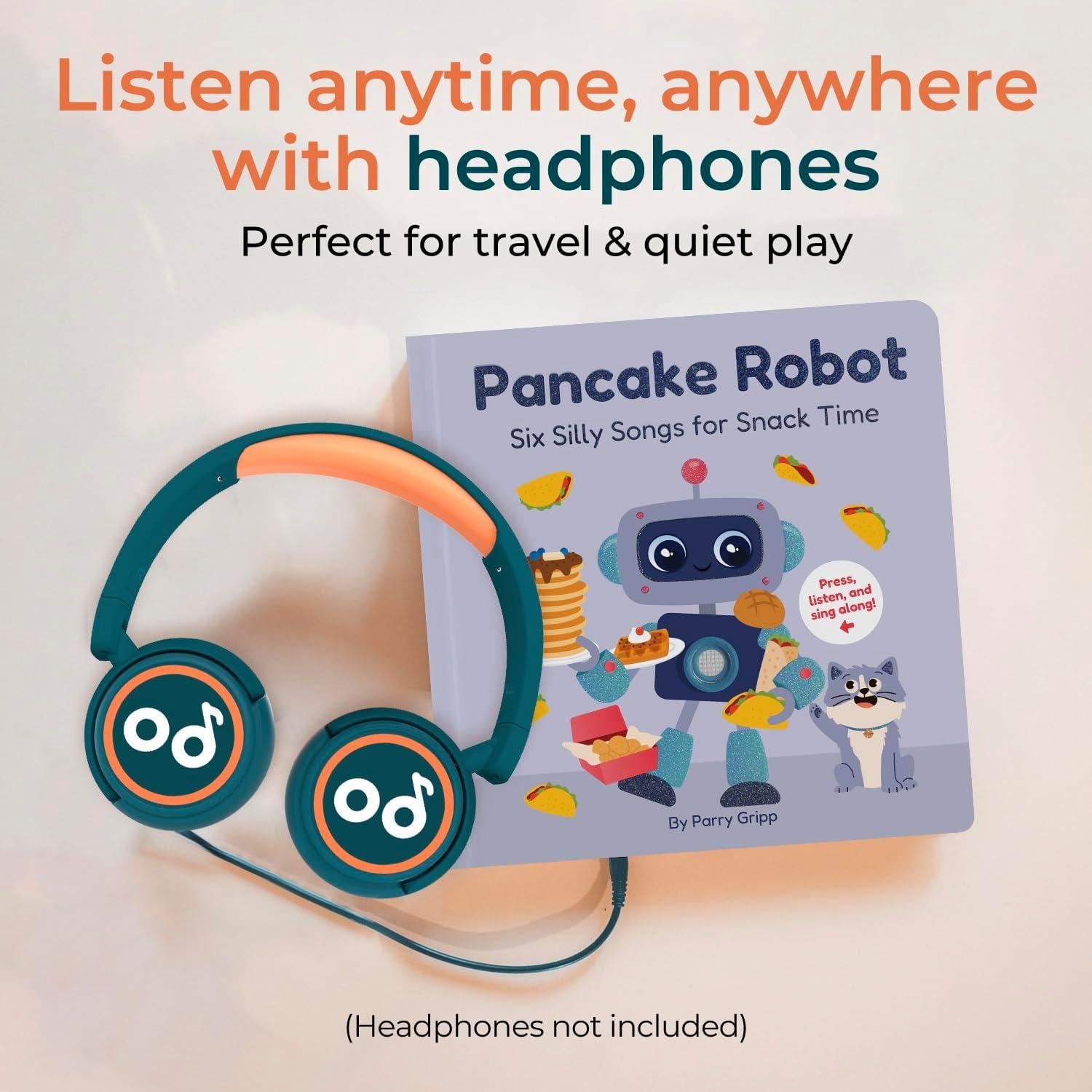 image:imageCalis Books Pancake Robot by Parry Gripp Music Book Toddlers 13 Years Old Food amp Snack Songs Musical Book Headphone Jack Sound Book Singing Toy Children Girls Learning Song Toy Toddler Boys