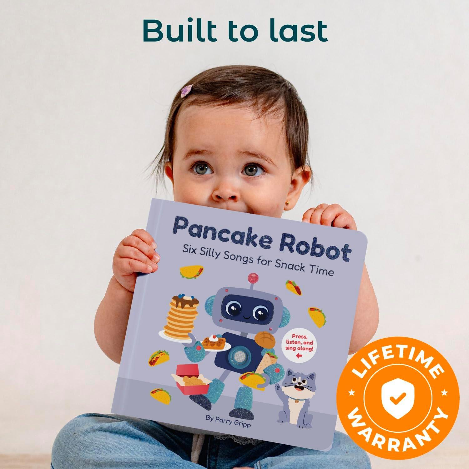 image:imageCalis Books Pancake Robot by Parry Gripp Music Book Toddlers 13 Years Old Food amp Snack Songs Musical Book Headphone Jack Sound Book Singing Toy Children Girls Learning Song Toy Toddler Boys