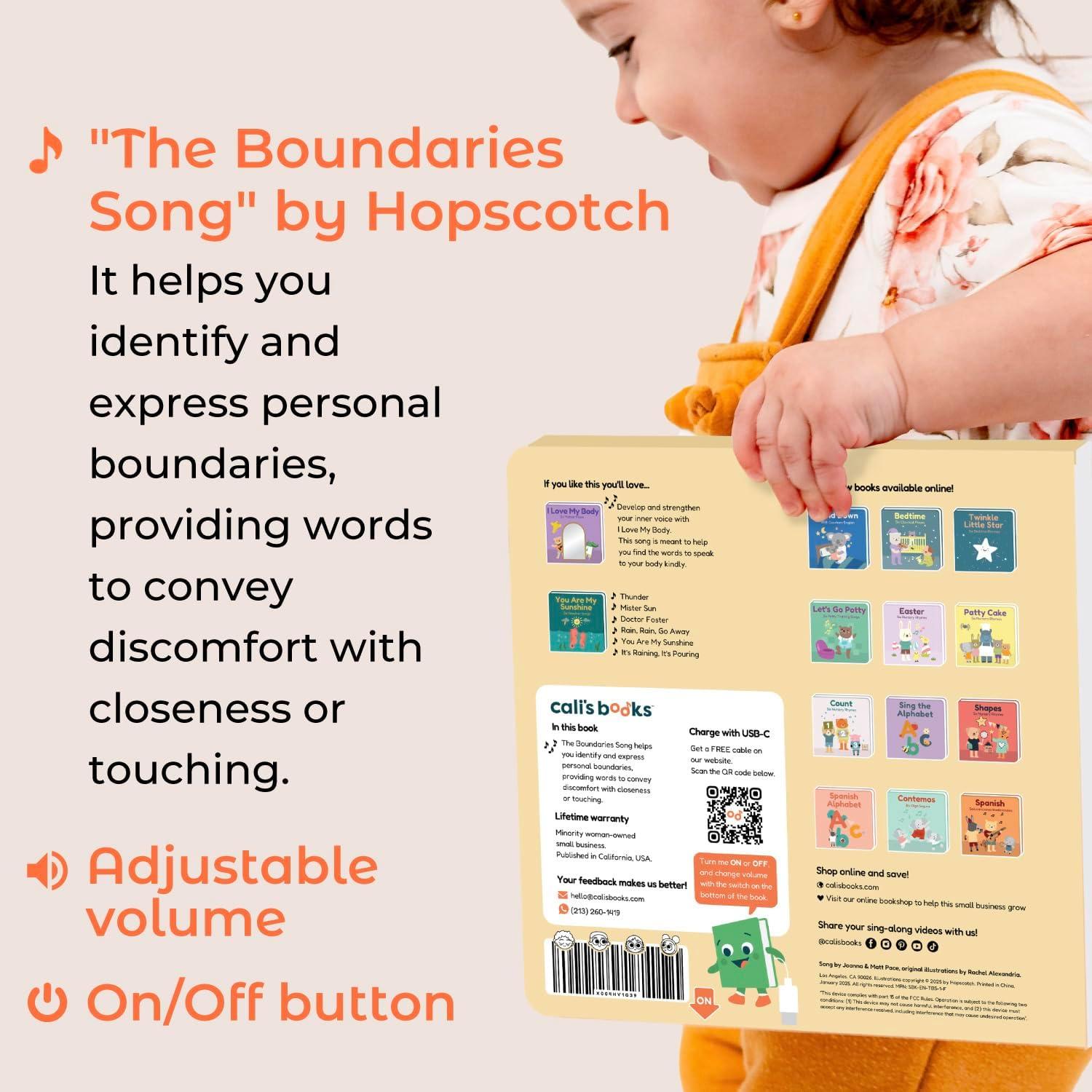 image:imageCalis Books The Boundaries Song by Hopscotch Feelings Musical Book for Toddlers 13 Years Old Music Books for Kids Emotion Singing Toy for Children Girls Baby Sound Toys for Toddler Boys