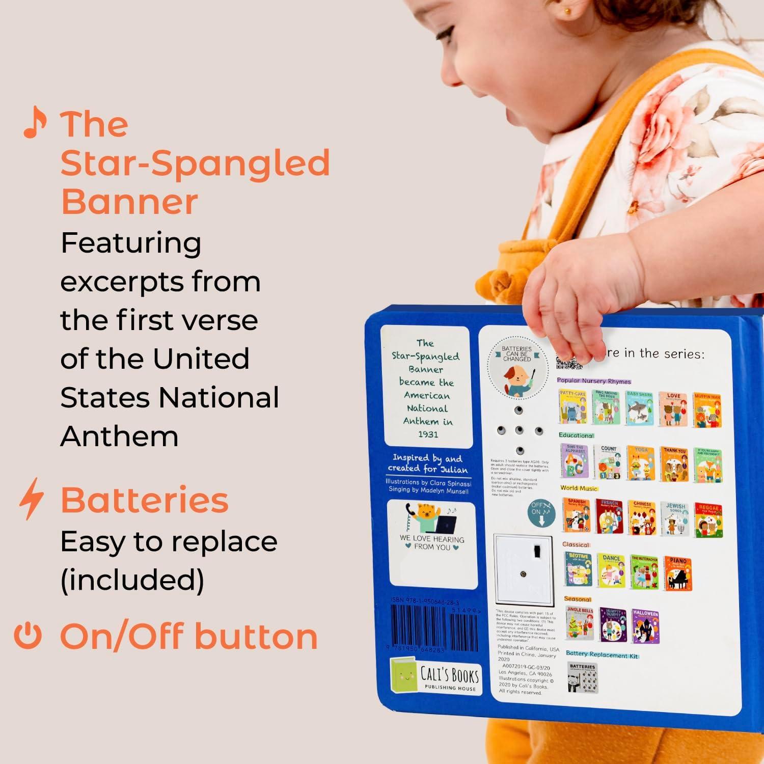 image:imageCalis Books The StarSpangled Banner 4th of July Book for Kids Sound Books for Toddlers 13 Excerpts from The First Verse of The United States National Anthem