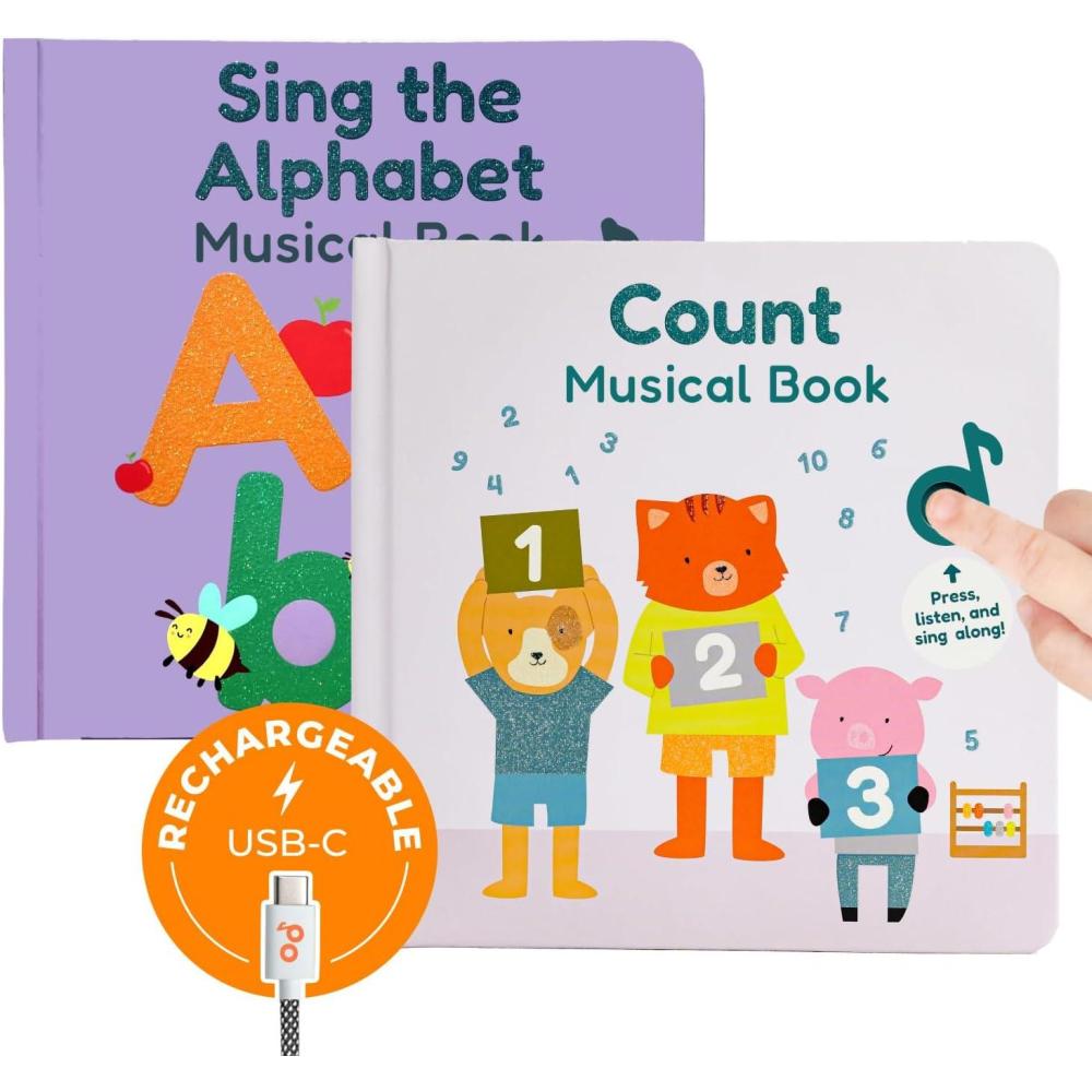 image:imageCalis Books ABC amp Count Bundle Educational Learning Toys for Toddlers Number Alphabet Music Book for 1 Year Old