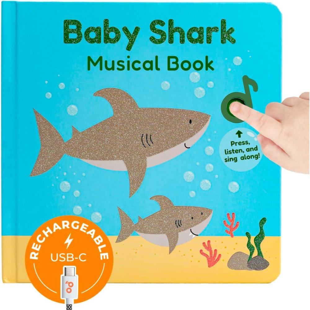 image:imageCalis Books Baby Shark Music Book for Toddlers 13 Years Old Animal Songs Musical Books Interactive Baby Sound Book Singing Toy for Children Girls Learning Song Toys for Toddler Boys