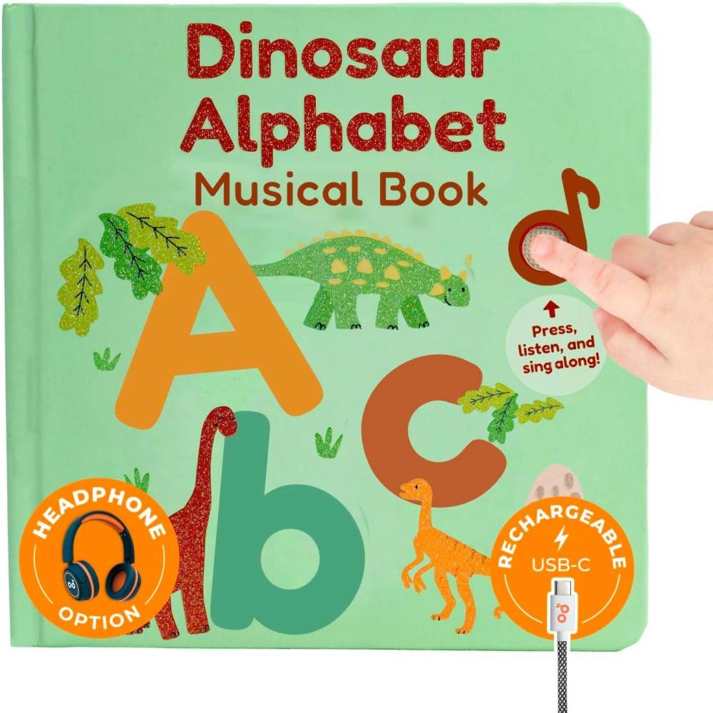 image:imageCalis Books Colors Book for Toddlers 13  Musical Books for Kids Interactive Talking Baby Sound Book Educational Song Learning Toys Sing and Learn Music Toy for BabiesDinosaur Alphabet