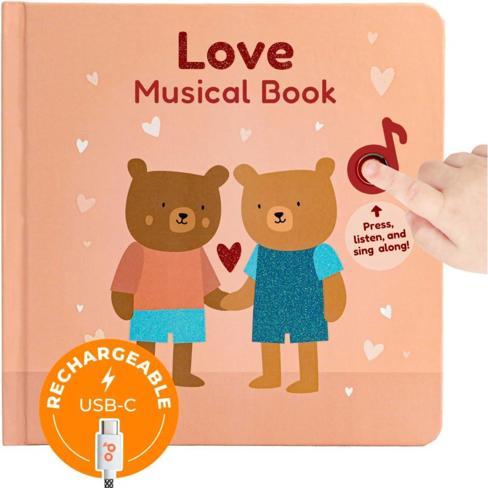 image:imageCalis Books Halloween Books for Kids Glow in The Dark Musical Book for Toddlers 13 Halloween Toys Singing Music Book USBC Rechargeable Baby Nursery Rhymes Learning Song Toy for 2 Year OldLove Nursery Rhymes