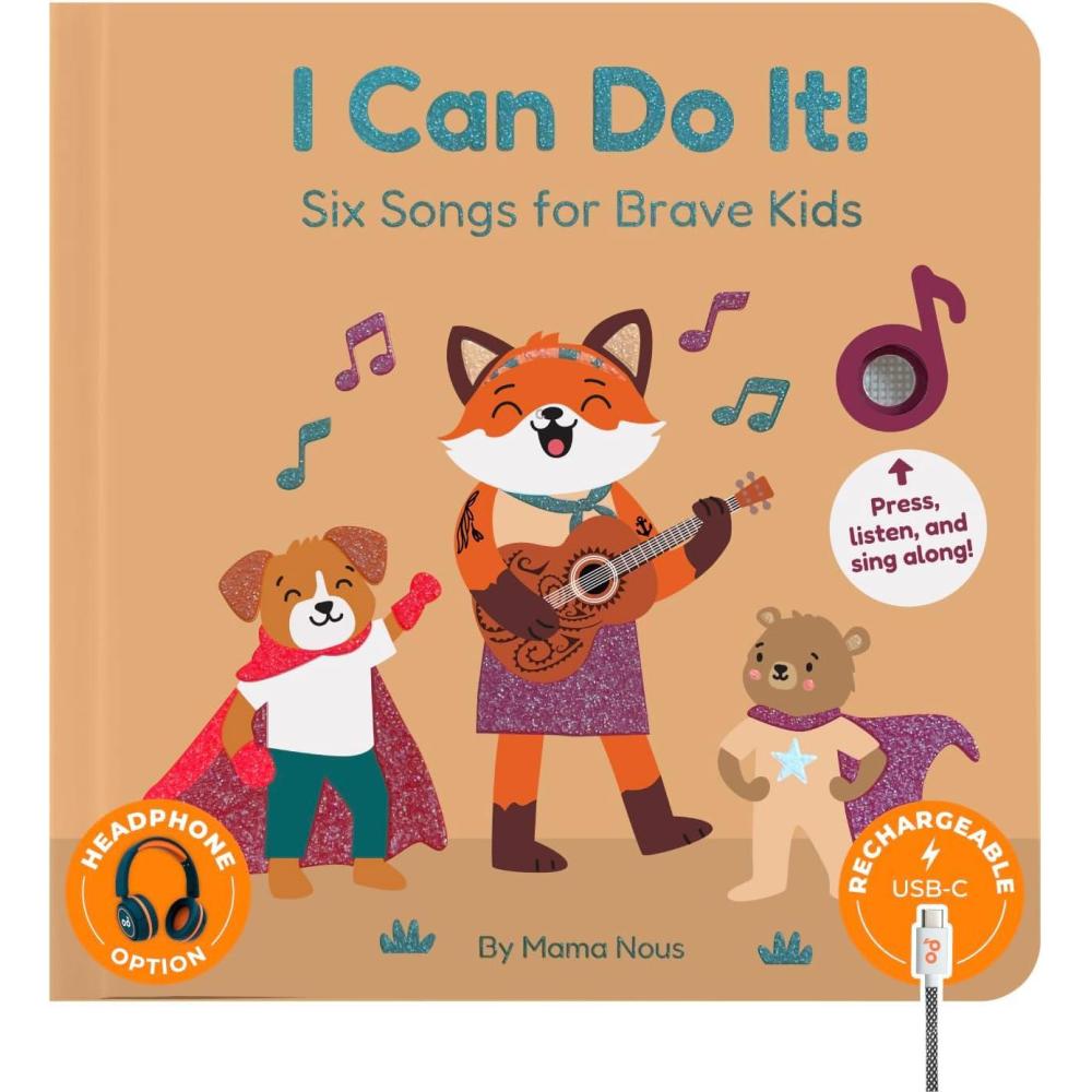 image:imageCalis Books Music Book for Toddlers 13 Years Old I Can Do It by Mama Nous Musical Book with Headphone Jack Interactive Baby Sound Book Singing Toy Children Girls Learning Song Toy Toddler Boys