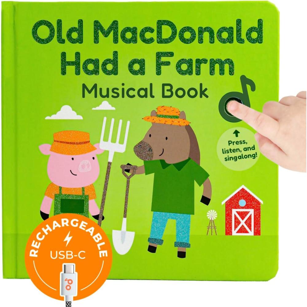 image:imageCalis Books Old MacDonald Had a Farm Music Book for Toddlers 13 Years Old Nursery Rhymes Musical Books Interactive Baby Sound Book Singing Toy for Children Girls Learning Song Toys Toddler Boys