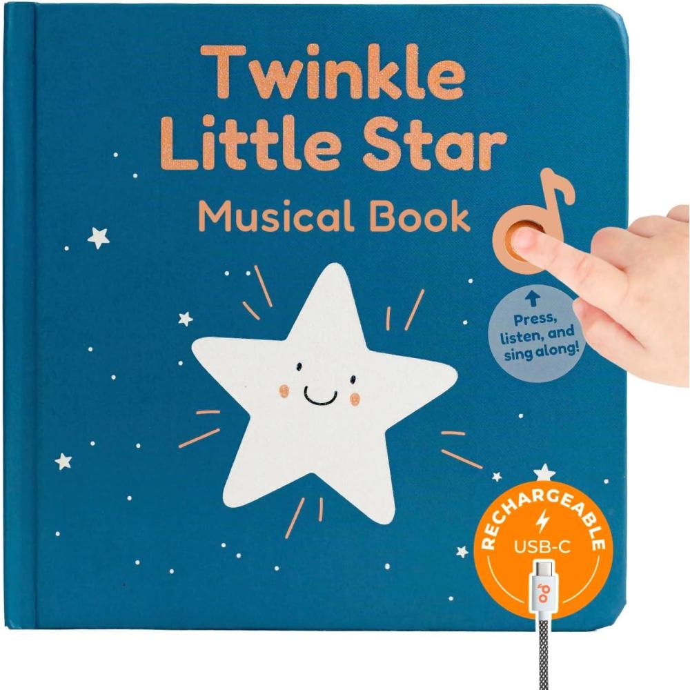image:imageCalis Books Wind Down  USBC Rechargeable Baby Book for Toddlers 13 Headphone Jack ExpertDesigned Bedtime Musical Book with Gentle Activities and Affirmations for a Calming Nightly RoutineFavorite Lullabies