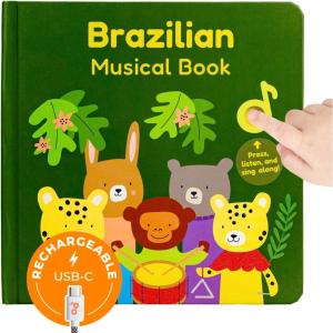 Cali’s Books Chinese Nursery Rhymes Book – Sound Books for Toddlers 1-3. Chinese Baby Book – Music Toys for Bilingual Children with Lyrics & Translation(Brazilian Nursery Rhymes)