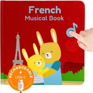 Cali’s Books Chinese Nursery Rhymes Book – Sound Books for Toddlers 1-3. Chinese Baby Book – Music Toys for Bilingual Children with Lyrics & Translation(French Nursery Rhymes)