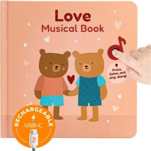 Cali’s Books Halloween Books for Kids – Glow in The Dark Musical Book for Toddlers 1-3, Halloween Toys Singing Music Book, USB-C Rechargeable Baby Nursery Rhymes Learning Song Toy for 2 Year Old(Love Nursery Rhymes)