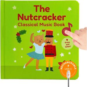 Cali’s Books Halloween Books for Kids – Glow in The Dark Musical Book for Toddlers 1-3, Halloween Toys Singing Music Book, USB-C Rechargeable Baby Nursery Rhymes Learning Song Toy for 2 Year Old(The Nutcracker)
