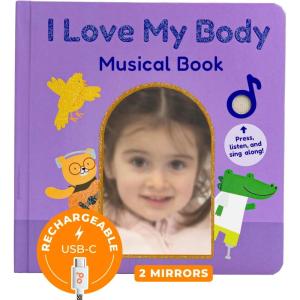 Cali’s Books I Love My Body by Mother Moon | Feelings & Emotions Book for Toddlers 1-3 – Musical Books for Kids, Interactive Toddler Sound Book, Talking Learning Music Toys