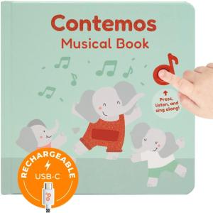 Cali’s Books Spanish Book for Toddlers 1-3 – Musical Books for Kids, Interactive Baby Sound Book, Educational Song Learning Toys, Bilingual Music Toy for Babies, Libros para ninos en Espanol(Contemos)