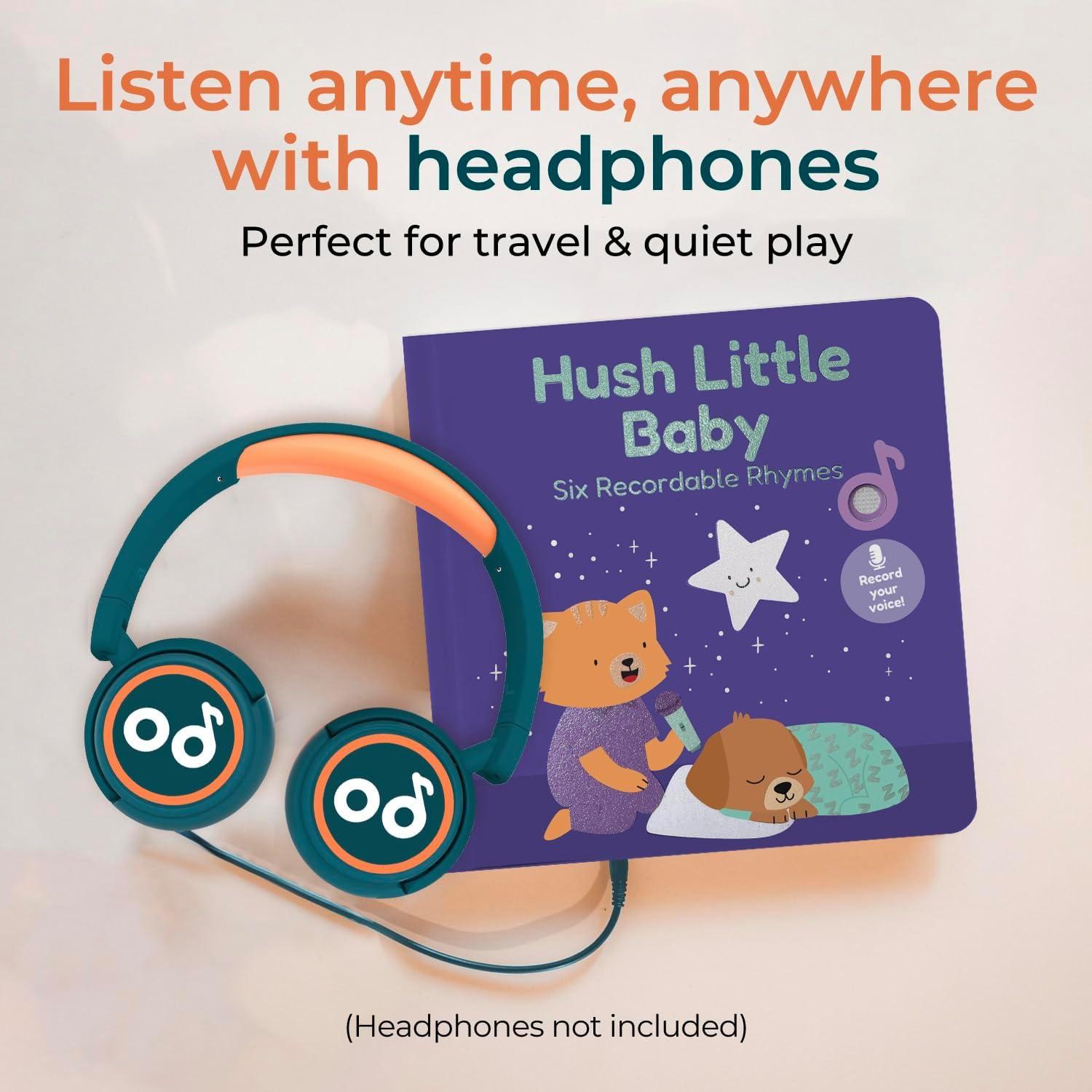 image:imageCalis Books Hush Little Baby Recordable Music Book Toddlers 13 Years Old Lullaby Rhymes Musical Book Headphone Jack Interactive Sound Book Voice Recording Song Toy Children Girls Toddler Boys